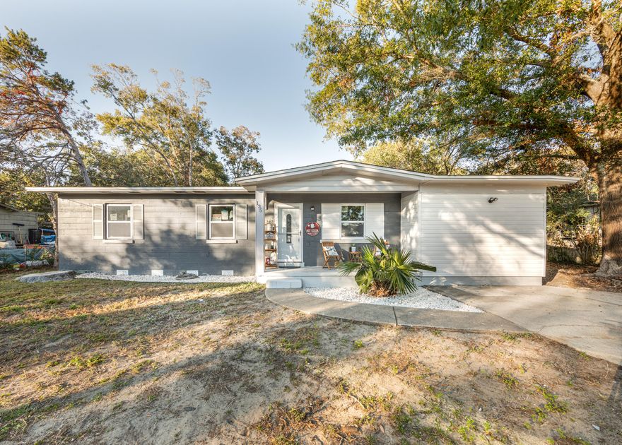 Seller offering $5000 CLOSING COST CREDIT TOWARDS BUYER'S CLOSING COST! Beautifully completely RENOVATED home in the heart of Fort Walton beach. Open concept with a split floor plan with 4 bedrooms and 2 full baths to include a MASTER SUITE with his and her walk-in closets! Perfect for entertaining with an open living room that leads to the Kitchen. With all new CABINETS, GRANITE Countertops, New STAINLESS STEEL Appliances, Large ISLAND with cookstove top, and a nice area for a desk. You will see throughout the house fresh paint, new flooring, remodeled bathrooms, NEW Energy Efficient WINDOWS, 2020 HVAC, 2020 WATER HEATER, & NEWER ROOF! Large SCREENED IN PATIO off the back the house makes it the perfect place to relax while looking over the HUGE backyard! This home is conveniently close to a community park, shopping, and Hurlburt Airforce Base.