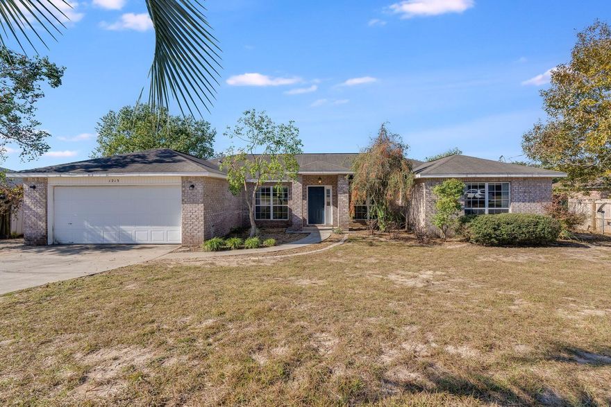 Welcome to your new home in the sought-after South Crestview community! The seller is offering to contribute $5,000 towards the buyer's closing costs. This spacious 4-bedroom, 2-bathroom gem offers 2,100 square feet of comfortable living space and comes with some incredible features you won't want to miss. The heart of this home is undoubtedly the big kitchen, complete with a convenient island, stainless steel appliances that add a touch of elegance and functionality to this space. The master suite is a true sanctuary, the attached en-suite bathroom offers a tranquil escape with its soothing features. Also featuring ''his and hers'' closets, ensuring you have ample storage space. The remaining three bedrooms are generously sized, providing flexibility for guests, a home office,