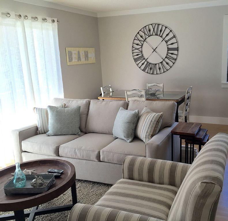 This 1 bedroom unit has been completely renovated with new cabinets, countertops, removed popcorn ceilings, trim and built in bunks. Beachwood Villas condo have just been painted and will be getting new signage. Beachwood Villas is beautifully landscaped and has lots of green space with beach access right across the street on 30A. Amenities include 2 pools, tennis courts, shuffle board and onsite laundry facilities.
