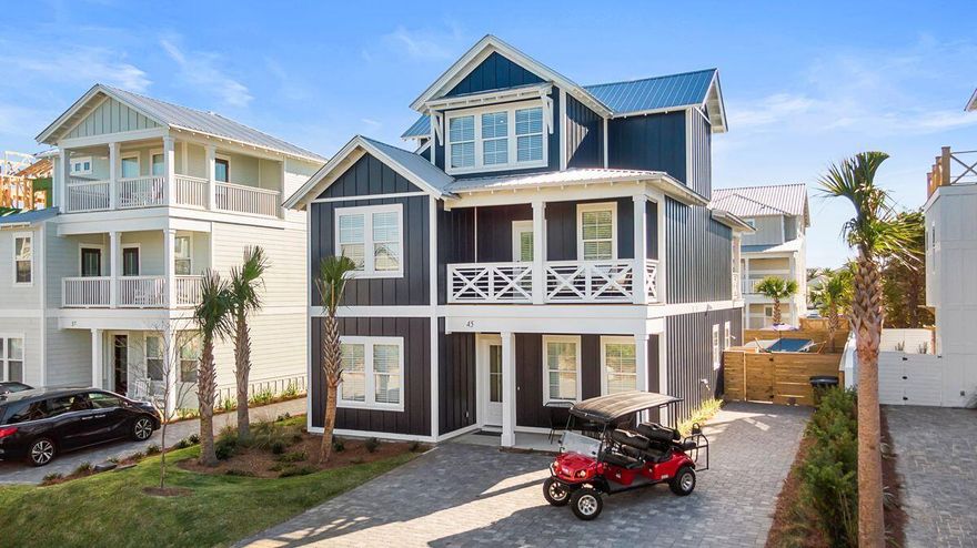 Currently under contract and taking backup offers. Why wait for construction to begin or end when you can start enjoying the benefits of a fully-furnished, modern coastal home and rental income right now? Look no further than 45 Penelope for a prime location near the beach and a successful history of generating impressive ROI. This spectacular property, completed in 2021, boasts 8 roomy bedrooms and a private heated pool, perfect for multiple families to create unforgettable memories. Situated in the highly sought-after gated community of Frangista Beach, the property offers easy access to a private beach and exudes a relaxed coastal ambiance. But what truly sets 45 Penelope apart is its exceptional rental income potential. With a solid track record of earning nearly $180,000 in rental...