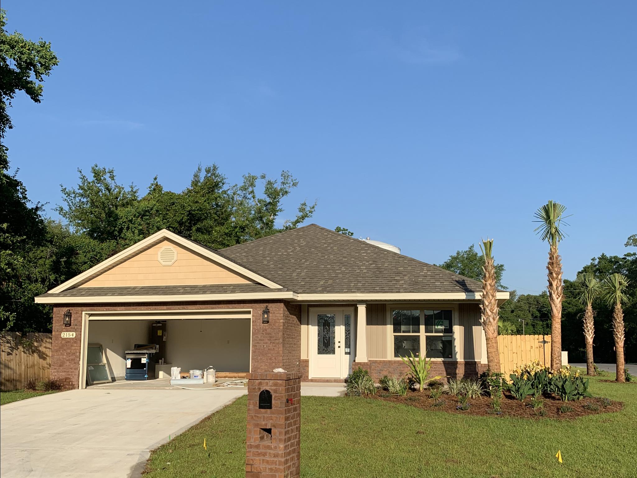 BEAUTIFUL NEW BRICK 3 BEDROOM 2 BATH HOME CONVENIENTLY LOCATED CLOSE TO EGLIN AIR FORCE BASE AND HURLBURT FIELD. TILE FLOORS LOCATED IN ALL LIVING AND WET AREAS WITH CARPET IN THE BEDROOMS. DOUBLE TRAY CEILING IN LIVING ROOM AND SINGLE TRAY CEILING IN MASTER BEDROOM. SEPERATE SHOWER WITH GARDEN TUB IN MASTER BATH. LARGE WALK IN CLOSET IN MASTER. GRANITE COUNTERTOPS IN KITCHEN. COVERED BACK PATIO. LAWN PUMP AND SPRINKLER SYSTEM WITH TIMER.