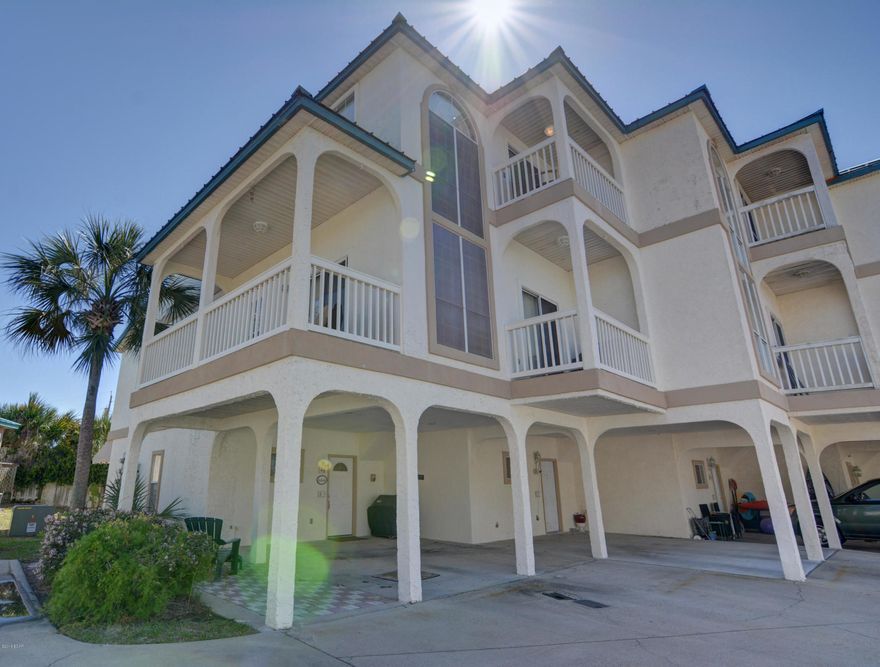 Primley positioned just about 70 yards from the beautiful beaches and sugar white sands of the emerald coast is this updated 3 bedroom, 3 bath townhouse. An excellent 3 level floorpan with one bedroom and one bath being a completely separate studio unit with its own access. Wake up to beautiful gulf views and sounds of waves crashing from the huge master suite encompassing the whole top floor! This unit is perfectly situated next to the pool and hot tub which is included in your very low monthly hoa! Covered parking for both your vehicle and a golf cart comes with this unit. Whether you are looking for a permanent residence, second home or an amazing short term rental investment, this is the property for you! Rental projections on units like this have shown gross rents upwards of $40,000.