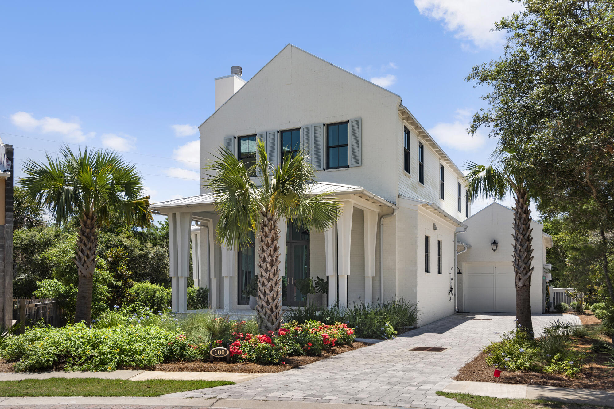 Perched in the peaceful rental restricted and gated neighborhood of Heritage Dunes on the South side of 30A in Seagrove, this recently constructed Savoie designed home captivates even the most sophisticated. Gorgeous gourmet kitchen with custom cabinets reaching the ceiling, oversized white farmers sink and high-end appliances including a wine refrigerator, gas stove, and ice maker. The fabulous laundry room doubles as a butlers pantry with an abundance of additional storage. Master bedroom includes a sitting area for watching tv or catching a quick catnap. Ultra long windows throughout the home stream in natural light and compliment the gray and white neutral colors of the walls and countertops.  The home also offers 6 inch stained and finished white oak wood flooring throughout.