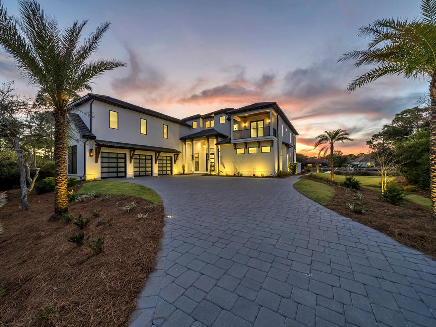 MAJOR PRICED REDUCTION, BACK ON MARKET DUE TO NO FAULT OF SELLER!!!Introducing the epitome of Luxury Waterfront Living- a magnificent new construction 6 Bedroom, 6.5 Bathroom Coastal Modern Estate set on 520 feet of Deep-Water Frontage on Jones Bayou, all with the most amazing Sunset & Water Views. With a total of 8,917 SF and 6,651 SF of living space, this Estate is a true Masterpiece of Architecture and Design. Enter the beautifully Landscaped 1.12 Acre property via the 14' LED Lighted Paver Driveway and discover this stunning Estate boasting unparalleled Sophistication and Style. Enter through the custom Front Pivot Door into an expansive Great Room with a 26' Lighted Tray Ceiling with two custom LED Chandeliers and a Gas Fireplace with Artist Designed Venetian Plaster Chimney. The Entertainer's Chef Kitchen is fully equipped with a Wolf Gas Range and Sub-Zero Refrigerator & Freezer, a generous Quartzite Waterfall Island, as well as a Butler's Pantry with additional Refrigerator, Microwave, and Ice Maker. The Dining Space with direct access to the Outdoor Kitchen is perfect for intimate gatherings with family and friends, while the Wine Room with a Glass Facade and Custom Shelving is a Wine Connoisseur's Dream. 

The 1st Floor also features an incredible Primary Suite that boasts a Fireplace and has direct access via Glass Accordion Doors to the oversized Lanai/Pool Deck. The Ultra Luxurious Primary Suite Bathroom with two Floating Under-Lighted Vanities with Make-Up Counter area, a Freestanding Soaking Tub, and a Large Walk-in Shower with two Shower Heads, Rain Heads and Shower Wands. 

The two oversized spacious Walk-In Closets (His and Hers) with Deluxe Shelving completing the Primary Suite's Luxury Resort-Style Spa appeal. The 1st Floor also features a Powder Room/Half Bath, Mud Room, Laundry Room as well as an Office with Access to a "Hidden" Safe Room for the ultimate in Luxury Protection. Step out back and into your very own Private Oasis as you enter the Lanai, Pool Deck and Lounging Area with a Heated Saltwater Pool containing LED Lighting, Hot Tub and Shower. 

An Outdoor Kitchen with a Natural Gas Grill, Refrigerator and Ice Maker makes the extra Dining Space a perfect area for entertaining or enjoying the incredible Sunsets and Water views. On the 2nd Floor, there are four large Bedrooms including the secondary Primary Suite all with raised ceilings and each having a private Designer Bathroom with custom Tile Walk-In Showers (one having a Shower/Tub option) and floating under lighted Vanities. 

The fifth Bedroom/Flex Room would be perfect as a Work-Out Room as direct access to private Bathroom with Shower and a Sauna Space.  Two of the 2nd Floor Bedrooms feature their own Private Balcony, one overlooking the front of the Home and the other the Pool, Dock and Waterfront. The Catwalk with custom Metal/Wood Railings wrap around the Great Room and provides incredible Views of the Great Room and Outside Areas. Other notable features on the 2nd Floor is an additional Laundry Room, a deluxe carpeted Theater/Media Room with an Elevated Viewing Platform perfect for family movie experiences, a Wet Bar with Refrigerator and large Family/Living Room. There is also a Mechanical Room for added storage needs.

A Three Car Garage (968 SF) with custom Glass Pane Garage Doors, custom Cabinets/Counter Top with Sink and access to a Smart Car Charging Outlet.  There are 4 ea. Gas Lantern Lights, Custom LED Landscape Lighting, Rain Gutters and Landscape Irrigation Controller along with Four HVAC Systems (2 ea./Floor) and two Tankless Water Heaters.  The Salt Water Pool has a Gas Heater and the Pump, Spa and LED Multi-Color Lighting are controlled by a WIFI/Electronic Control Panel.

A private Boat Dock (120' X 32') with a Swim Platform has Tru-Flow Composite Decking and is on deep water for any size boat, jet ski or water toy allowing you easy access to the Bay and a short trip to Destin's Harbor, Crab Island and the Gulf Of Mexico.  Enjoy some of the Emerald Coast's Finest Fishing on the Bay, even allowing for encounters with Bay Dolphins. The unique Setback and Configuration of this Estate Property offers the ultimate in Privacy, Seclusion, and Enjoyment.
This Estate also has the benefit of being within the Protected Bayou Area, and within the desirable Flood Zone X Region with a FFE of 8'7". LOMR Letter has been approved by FEMA and will be provided at Closing.

This Estate is located within the exclusive, private gated community of Kelly Plantation. Kelly Plantation is full of high-end amenities, including a meticulously maintained 18 Championship Hole Golf Course, Owner's Club, Yoga and Fitness Facilities, Tennis, Pickleball, Basketball Courts, Dog Park, Nature Trails, Equestrian Center and much more. The World Famous White Sand Beaches of the Emerald Coast are just down the road, as well as world-class restaurants, shopping, golf courses, fitness centers, boutiques, and art galleries, providing endless opportunities for entertainment and activities allowing you to experience the best of Destin and 30A.

With its Incredible Construction, Water Views, and Privacy, this Home is perfect for those seeking the Ultimate in Private Luxury Waterfront Lifestyle. This Immaculate Estate is THE ONE you've been waiting for!!!