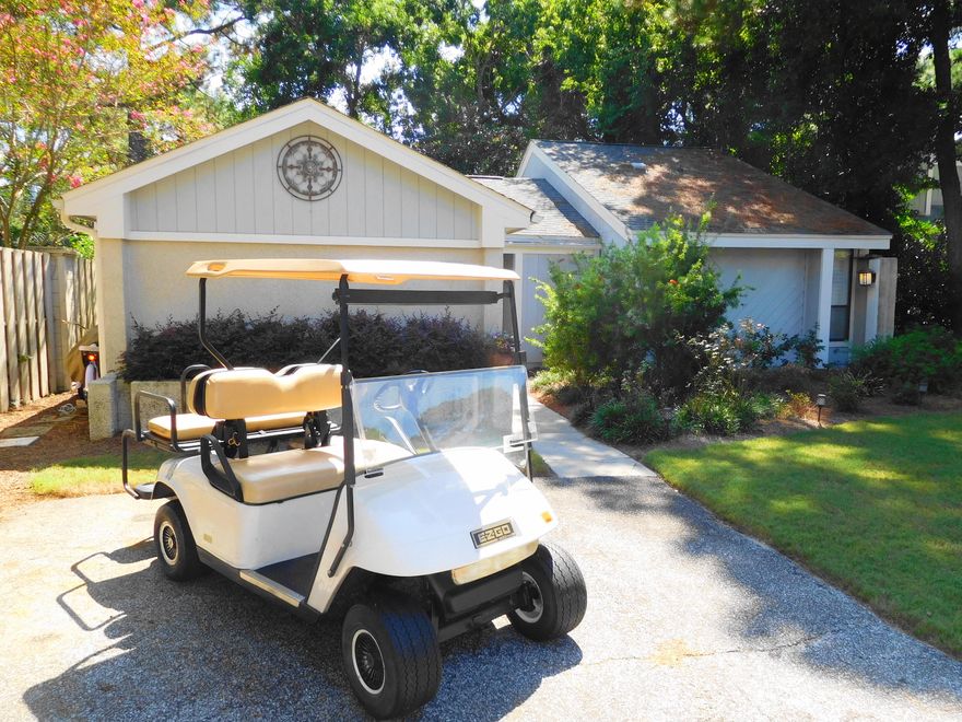 This Linkside Villa is a furnished 2 bedroom 2 bath villa with granite counter tops, updated appliances, slate floors, and a golf cart. The living area is centered around the fireplace, and the furniture has been placed to make for a great conversation space. The master bedroom has a king bed, the second bedroom features two full beds, desk, and TV with plenty of extra space. Additionally featured is a separate family room with a sleeper sofa and entertainment center. This property has a privately fenced back yard with outdoor table, chairs and grill. This is all near the Linkside golf course within walking distance to a community pool. This property is located on the bayside of the Emerald Coast's Largest Golf & Beach Resort, which offers easy access to many great local activities.