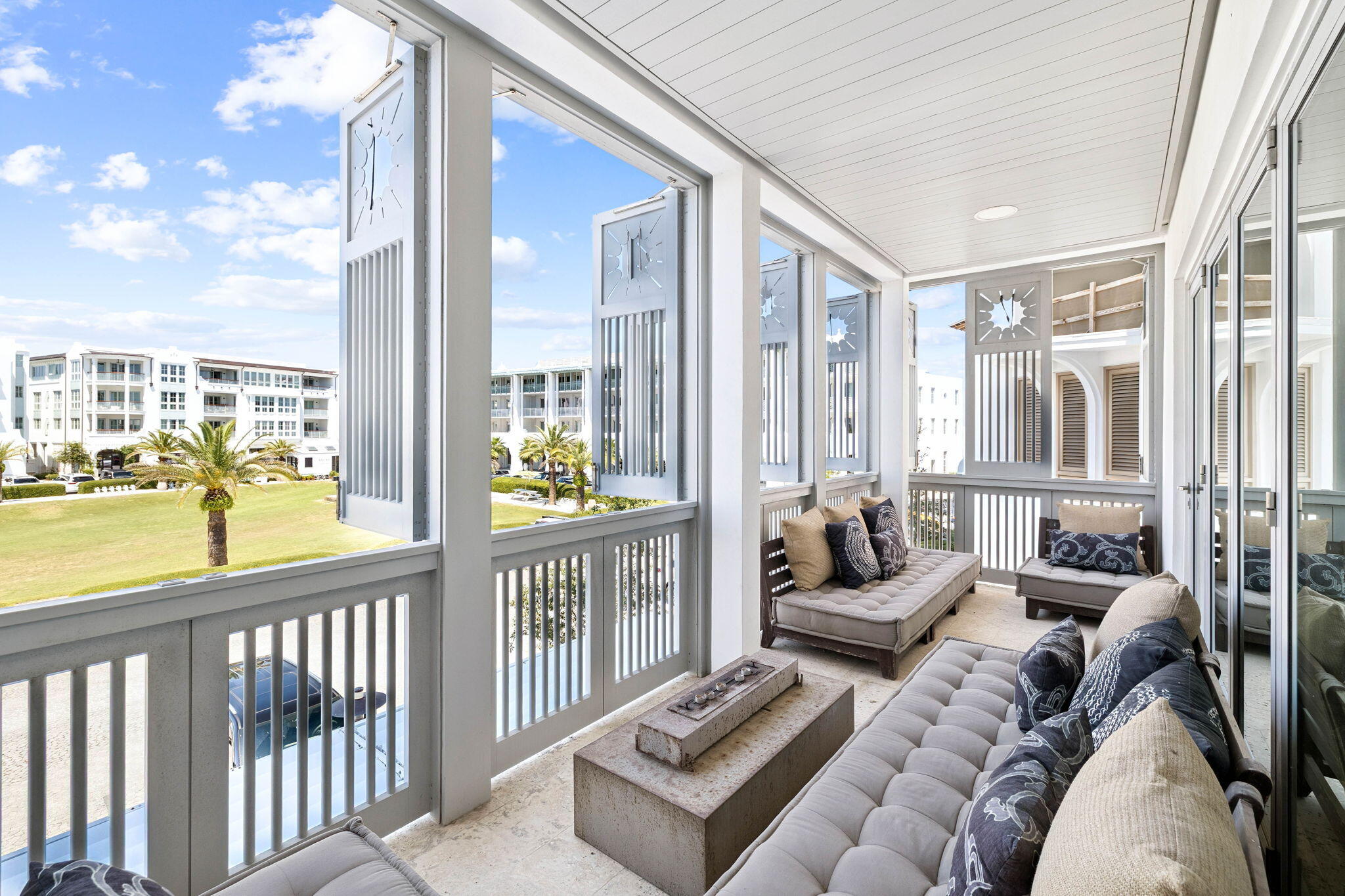 Amazing opportunity to own in Alys Beach!!! A corner 2BR/2.5BA condo in Alys Beach Town Center! The open floor plan flows through the fully opening doors onto the balcony overlooking the Alys Amphitheater. The perfect place to take in the fireworks, concerts and all that Alys has to offer. Enjoy the world class amenities of Alys Beach, including the owners only Beach Club, the stunning Caliza Pool and the state of the art fitness center, Zuma. Excellent restaurants and shops just steps away. Live the Alys lifestyle!!! Sold furnished. Perfect for a second home or investment property.