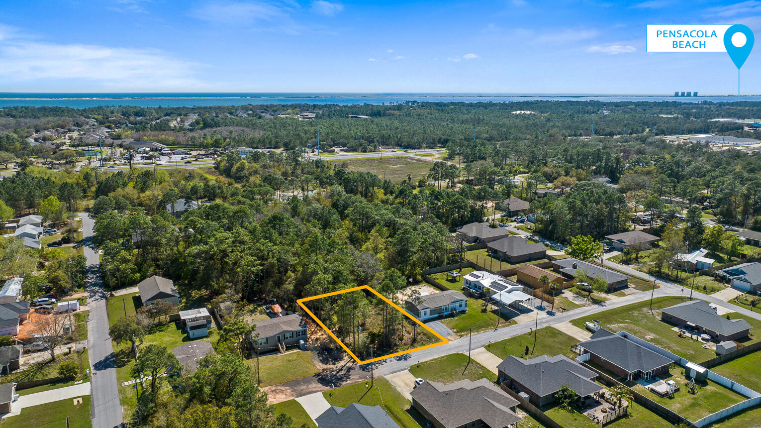 Great buildable lot in Gulf Breeze. This wooded vacant land offers a great opportunity to craft your dream home with no HOA! Located in an X flood zone! Perfectly situated Midway between Navarre Beach and Gulf Breeze Proper/Pensacola Beach. Seller says the property is high and dry!