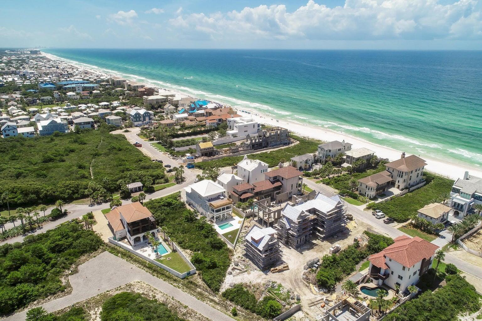 Large Gulfview lot in private gated community on east end of Hwy 30A next to Alys Beach. Paradise By The Sea subdivision is one of the premier developments on Highway 30A. The size of the lot allows many opportunities to design a home with all features desired including pool and guest house etc. . Conveniently located to many restaurants and shops in Rosemary Beach, Alys Beach, Seacrest Beach and Inlet Beach . This private and quiet location is just a stroll ,bike ride, or golf cart ride from the before mentioned shops and restaurants. Lots of this size and location are rarity on Hwy 30A. This lot is a must see for anyone looking to be in an exclusive Gulf Front community.