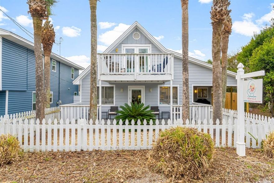 Welcome to 182 Cathy Place, a beautifully renovated coastal retreat perfectly positioned in the highly sought-after west end of Panama City Beach, just one block from the Gulf of America. This 4-bedroom, 2.5-bathroom beach home checks every box whether you're looking for a strong investment, a second home, or a primary residence. Offering four years of documented rental history, it's truly turn-key and income-ready. The home has been thoughtfully updated and renovated, blending coastal charm with modern comfort. Raised balconies provide peek-a-boo Gulf views, creating the perfect spot to enjoy salty breezes and sunset skies. Situated on an oversized lot, the property also features a privacy fence, offering rare outdoor space and seclusion so close to the beach. A new roof in February 2025
