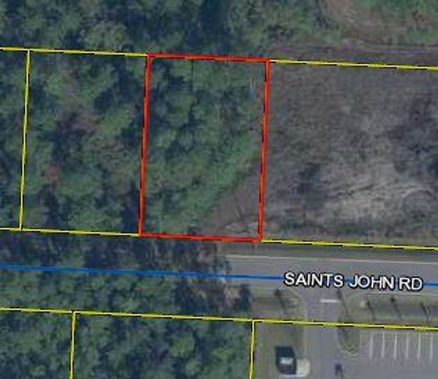 Two parcels combined for a .56 Acre lot, 134 feet deep and 180 feet across.