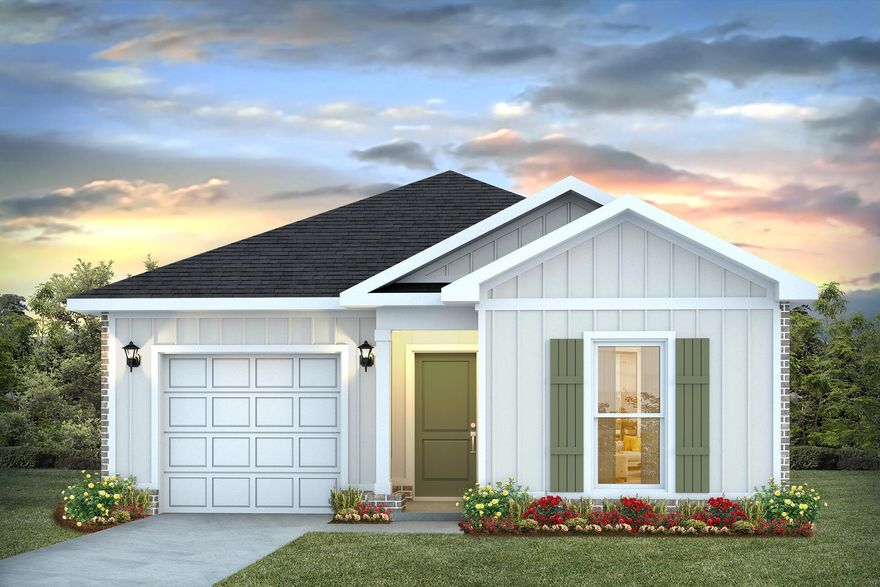 Welcome to Blackwater Reserve! Brand NEW community featuring a beautiful community pool, Lazy River and Pickle Ball. The Popular Camilla plan is a 1 story, charming contemporary cottage style home with 1 car garage, 4 bedrooms, 2 baths and a great open floorplan perfect for relaxing.  The 'Smart Home Connect 'System offers a variety of convenient Smart Home devices you will love. The well-designed open kitchen includes stainless steel appliances, a smooth-top range, built-in microwave, gorgeous quartz countertops, quiet dishwasher, pantry, island bar, eye-catching wood-look flooring, and plush carpet in the bedrooms. A well-designed, sought-after floorplan offers many desirable amenities. Fabric Hurricane door and window protection is also included. ALL LISTING pictures, colors, features, and size may vary. Square footages are approximate.