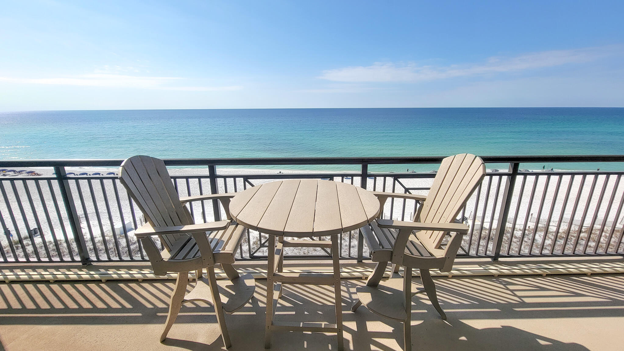 GORGEOUS 3BR +  BUNK/MEDIA ROOM top floor & waterfront condo at the luxurious and private / gated Bella Riva complex on Okaloosa Island... Comes with COVERED PARKING SPACE #504 + STORAGE UNIT #504 included in sale. Perfect as primary/secondary residence or investment. Inside, a Chef's kitchen is open to the dining & living area and features granite countertops, beautiful tile backsplash, large island that doubles as a breakfast bar, and top-of-the-line stainless steel Viking appliances (+ a wine fridge!) for a true luxurious kitchen. Enjoy cooking with gas, as Bella Riva is one of the only complexes on the island that has gas hookup.Living and dining area is beautifully furnished with Travertine tile flooring and crown molding.