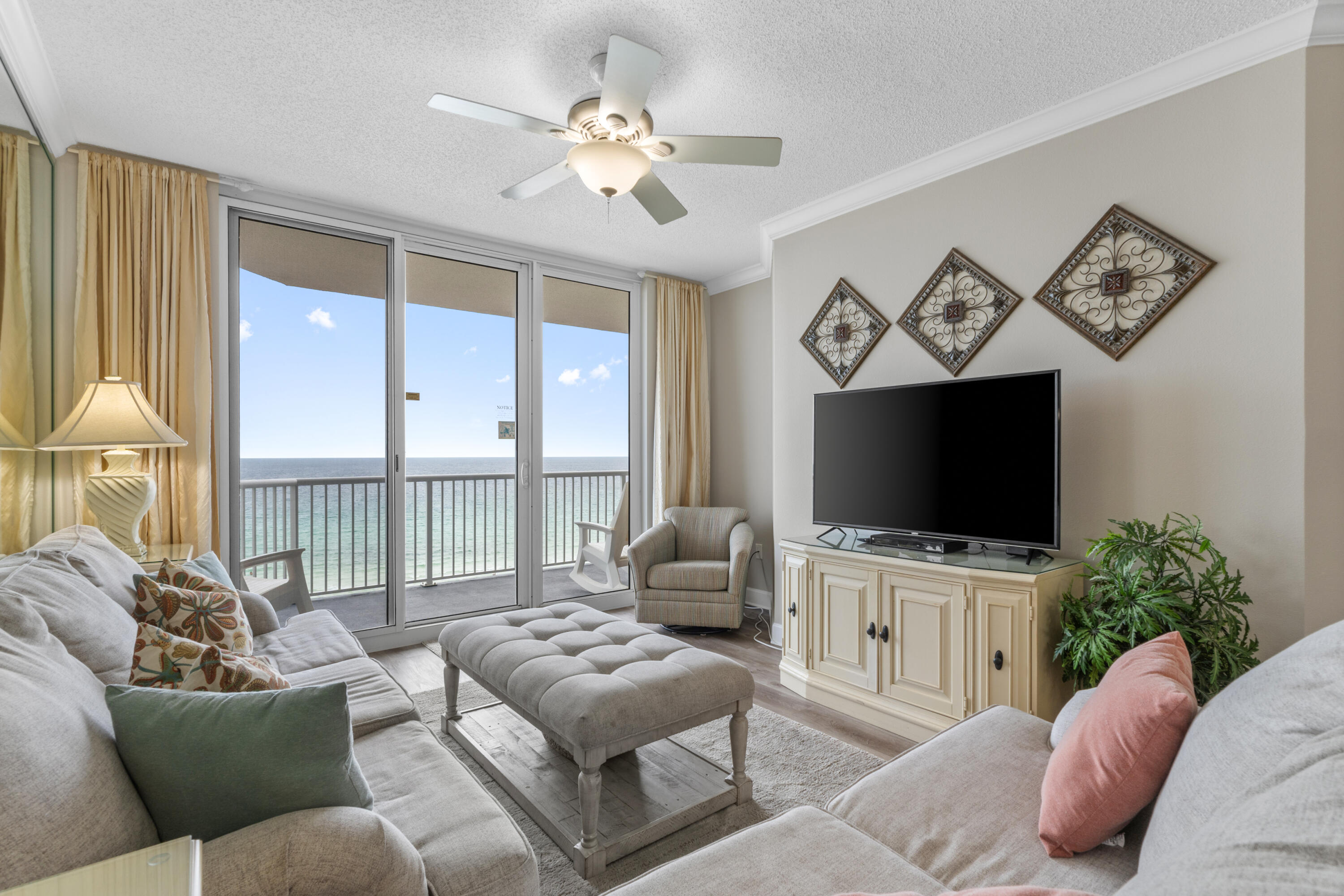 This beautiful condo was just given a fresh coat of new paint! Unit #802 has 2 bedrooms, 2 full baths, and a bonus room currently used as an office. You can switch to bunkbeds for additional guests! Updates include 2024 HVAC & HWH, new LVP floors, tv's, living and dining room furniture, stove, dishwasher, and toilets! The Guests/owners have access to all 3 swimming pools, hot tubs, and the fitness center. You can easily stroll to the restaurants, gift shops, boats, golf carts, paddle boards, kayaks, and the list goes on! Buyer to verify schools, room sizes, and anything else that may affect their decision to purchase. Ownership transfers via assignment of lease, not a deed. There is a yearly land lease fee of $250. 25k on the books for the rest of 2025.