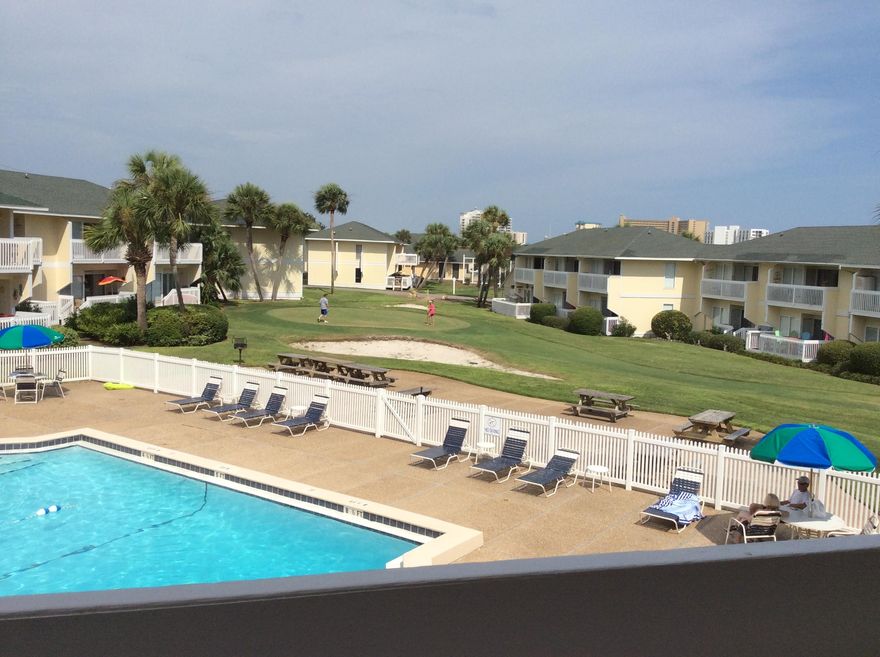Minimum Investment / Maximum Enjoyment! Awesome location overlooking the pool and golf course,and with a peek of the Destin Harbor. Completely furnished and rental ready with a great rental history! Tile floors, remodeled bathroom, comfortably furnished,this condo is a great buy! SPC is a low density residential style resort occupying 43 acres in the heart of downtown Destin. Favorite amenities include 1100 ft. of beachfront w/seasonal beach service, beach bar & grill, five pools, six tennis courts, canal boat docking by reservation, marina slips for long term leasing upon availability, and the favorite par 3 nine hole pitch and putt golf course. Don't miss this opportunity to own a piece of paradise!!