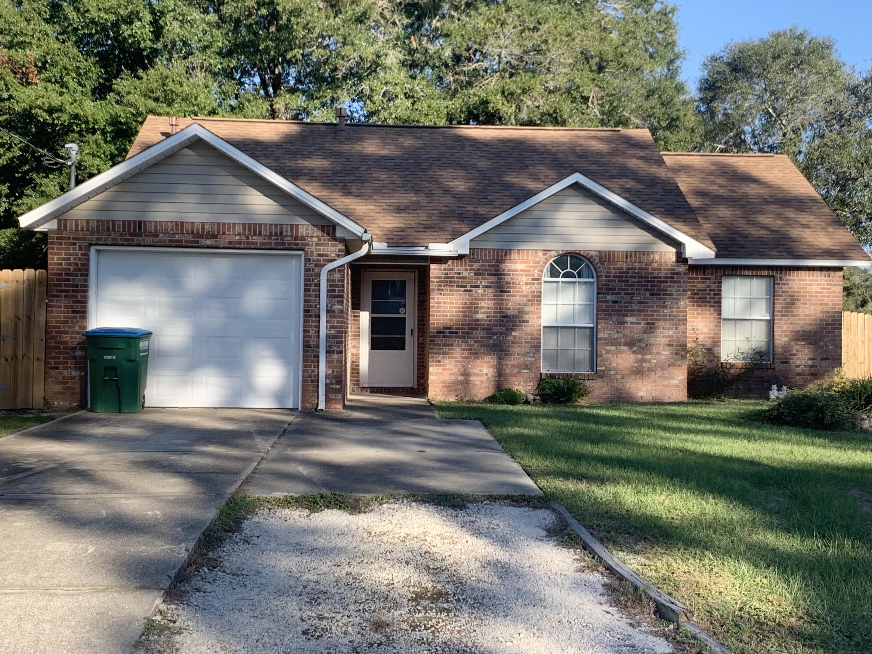 3/2 on corner lot in South Crestview close to Eglin AFB/7th SFG, and the gorgeous Emerald Coast! New roof in 2020. When you enter in this home you will immediately notice the gorgeous vaulted ceilings in the livingroom. Head down the hallway to the mast er suite with tiled in shower. The additional bedrooms in this home are spacious as well. The backyard is fully fenced and large shed is also to convey. Schedule your showing today.
