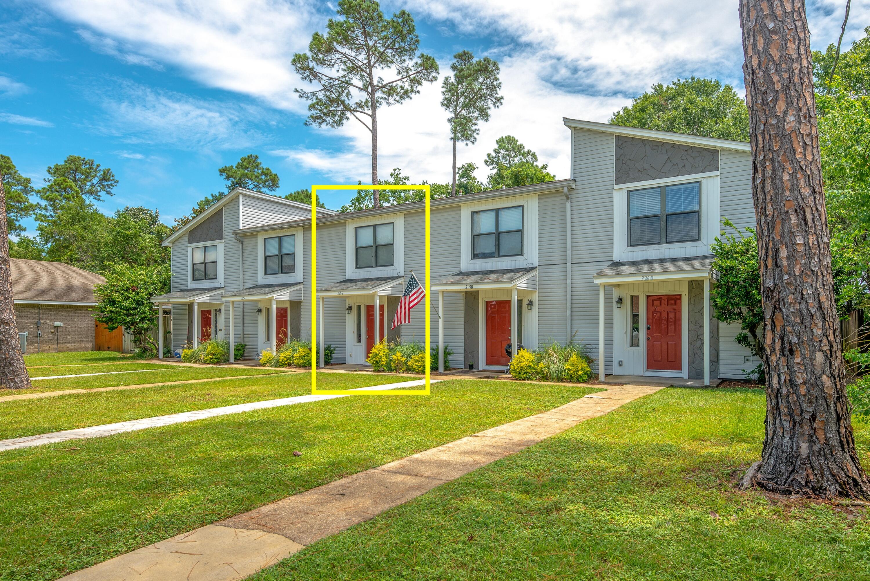 Great townhome in the heart of gulf breeze. Fully renovated with updated baths, wood plank tile flooring, separate laundry room in rear, quartz countertops and stainless appliances to include a side by side refrigerator. Both bedrooms are located upstairs with one having direct access to the full bath and a balcony overlooking the backyard/green space. Nice patio area and upstairs balcony off master. No pets and No smoking unit. Lawn service included! Unit is owned and managed by listing agent.