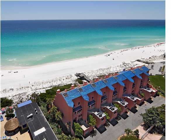 The only Sandestin Beach Villa on the market and one of the most unique beachfront townhome ownerships in our area. With 5 levels(elevator floors 1-4) of living inside and out; this property provides many amenities only found here on our beaches and within the gates of Sandestin Golf and Beach Resort. Views of the beach and the gulf from every level, affords the luxury of living in true style. There is a private beach area for the owners of these townhomes, along with beach chair and umbrella set ups provided each owner. If you have never seen this townhome, you need to take the time to truly appreciate.