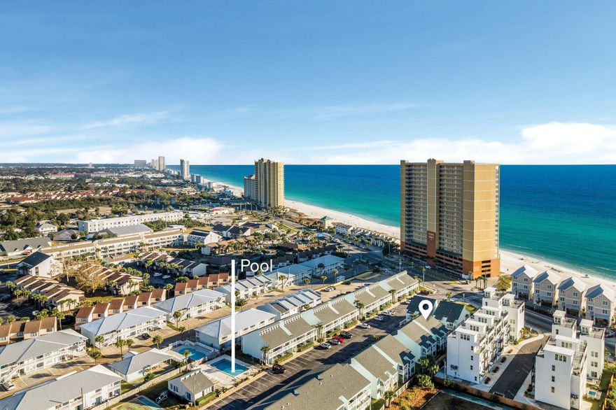 Experience the ultimate Gulf Coast retreat with this beautifully designed loft-style condo in Panama City Beach. Located in the sought-after Southwind community, this property combines modern comfort with coastal charm, making it an excellent choice for a second home or investment. The living room boasts vaulted ceilings, tasteful furnishings, and an abundance of natural light, creating a warm and inviting atmosphere. The modern kitchen, fully equipped for all your culinary needs, flows seamlessly into the living area. The master bedroom features its own private balcony, an ideal spot to unwind and enjoy stunning sunsets. Sold fully furnished, this condo is ready for you to move in or start generating rental income immediately. Southwind offers an on-site community pool and is just steps from public beach access. Its prime location ensures convenient access to Pier Park, Gulf World Marine Park, and Frank Brown Park, with Highway 79 nearby and Northwest Florida Beaches International Airport only 20 minutes away. Whether you're seeking a serene coastal getaway or a profitable investment, this condo delivers the best of Panama City Beach living.