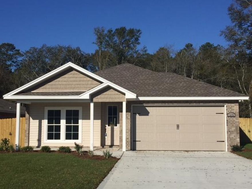 Quality new construction by one of our area's premier builders! Minutes from the bay, Eglin AFB and the beaches of Destin. Three bedroom, two bath, open concept floor plan with exquisite attention to detail. Interior features include: vinyl flooring throughout excluding bedrooms, kitchen has center island and custom cabinetry. Large walk-in pantry. Living area, dining and kitchen are all open and light & bright. Call now to find out more!