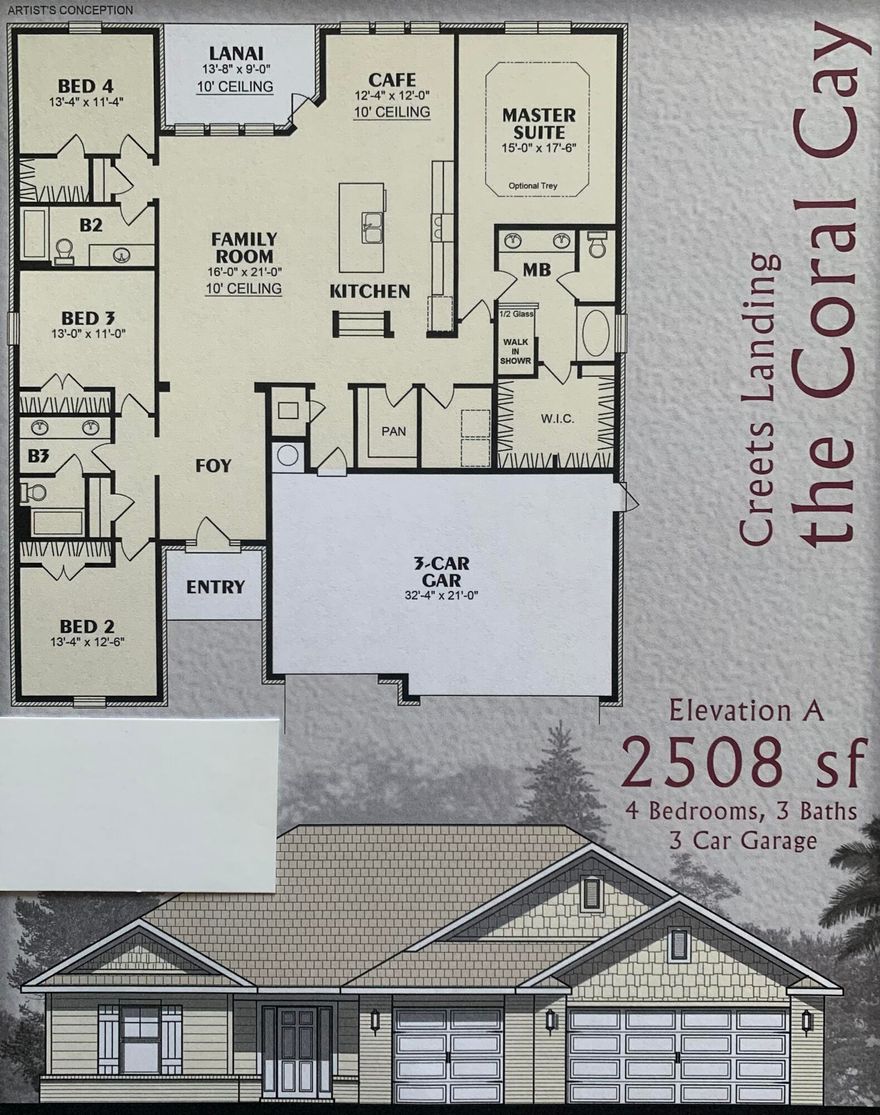 **Back on the market through no fault of the Seller** *Welcome Home to this Brand New Home in a New Builder Community in East Navarre! *Now estimated to be complete February 2024 *Underground Utilities & Street Lights  *4 Bedrooms *3 Full Baths *3 Car Garage  *Covered Entry *Luxury Vinyl plank in formal/wet areas except Master Bath is tile *Carpet in bedrooms & Master Suite  *Kitchen Granite Countertops & Large Island * Oversized Walk in Pantry *Shaker style cabinets *Stainless Steel Appliances *Cafe  *Master Bath: Double Granite Vanity *Builder's Signature Zero Entry All Tile Walk in Shower & Separate Soaking Tub * Huge Walk-in Closet * Lanai  *Energy Efficient R-19/R-38 insulation & 2x6 exterior walls *Builder & Structural ''Maverick'' Home Warranty Included *