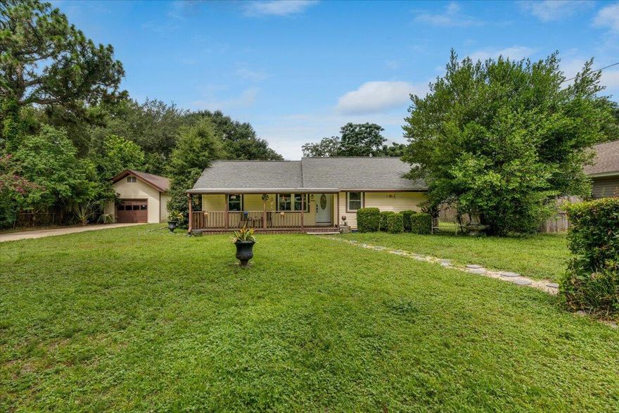 Charming 2BR home in the heart of Niceville with no HOA and a spacious, fully fenced yard--perfect for entertaining, pets, or adding a pool. Inside, you'll find gleaming hardwood floors, an open layout, and an updated kitchen featuring granite counters, stainless steel appliances, and bar seating. Enjoy morning coffee on the covered front porch or unwind on the private back patio. A detached garage offers extra storage, a workshop, or space for your outdoor toys. Just minutes from the Emerald Coast's sugar-white beaches, the Bay, boat launches, dining, shopping, and Eglin AFB. This home has it all--space, location, and freedom to live your way. Schedule your showing today!
