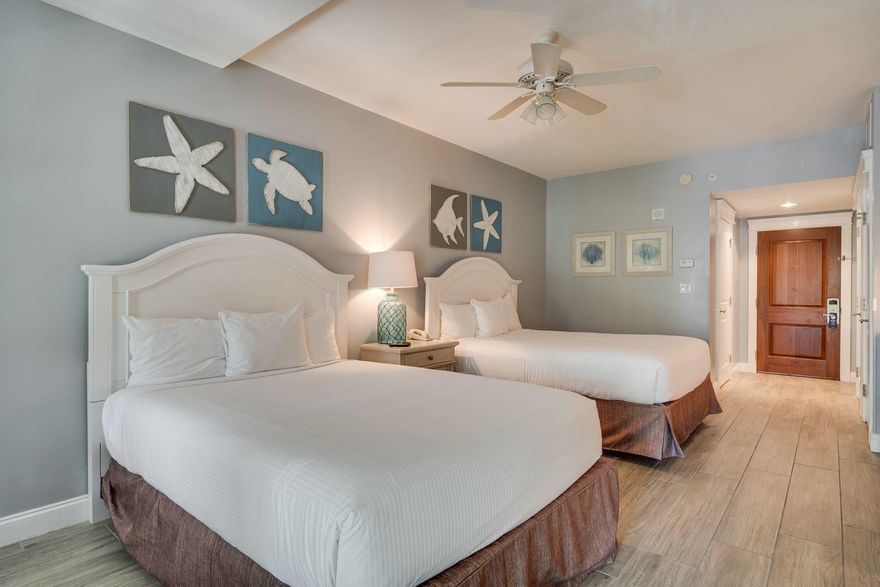 This nicely updated studio with coastal tones is located on the 2nd floor of the Grand Sandestin.  The fitness center is conveniently located off the lobby and the pool just off the Grand Sandestin back porch.  Parking is available in the garage under the Grand Sandestin. As an introduction to the Sandestin lifestyle, we invite our new owners to explore amenities that make Sandestin special. The listing brokerage and seller(s) are presenting the buyer(s) of this property with (2) 90-minute rounds of Tennis court time, a golf foursome at one of our three championship courses, and a round of golf for up to four (4) players at the unrivaled Burnt Pine Golf Club.