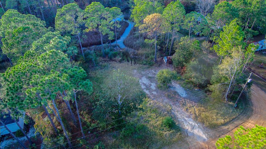 Looking for a great lot to put your home? This half acre property is comprised of four lots just south of Hogtown Bayou and five minutes to the beach access at Gulf Place. The lot is cleared and the canal is traversable by Kayak or Jon boat to Hogtown Bayou and out to the bay. A septic tank is already on the property. Santa Rosa Beach is a great area in Walton County with many activities, great schools, shopping, dining and many State Parks. Don't let this one get away.