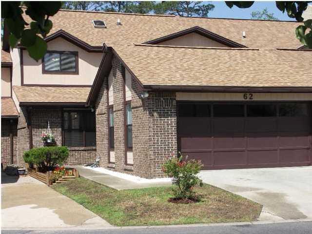 This 3 bedroom 2 bath 1585 square foot townhome is located in a great community. Some of the amenities that this community features are: a pool, dock, tennis courts, and a club house! This townhome is conveniently located to the 3 Air Force bases (Eglin, Hurlburt, and Duke) and just about 2 miles from Eglin's east gate. Makes an easy run home for lunch, or be the first home after a hard day at the office. The master bedroom and living room on the first floor have new Pergo-like flooring. The bathrooms, dining area, entry, kitchen, hall and laundry area are all tiled. The carpeted areas are: the stairs, upstairs loft and bedrooms. The upstairs bath boasts a charming pedestal sink and a claw-footed tub for your relaxation. There is a small alcove downstairs directly off the living area.