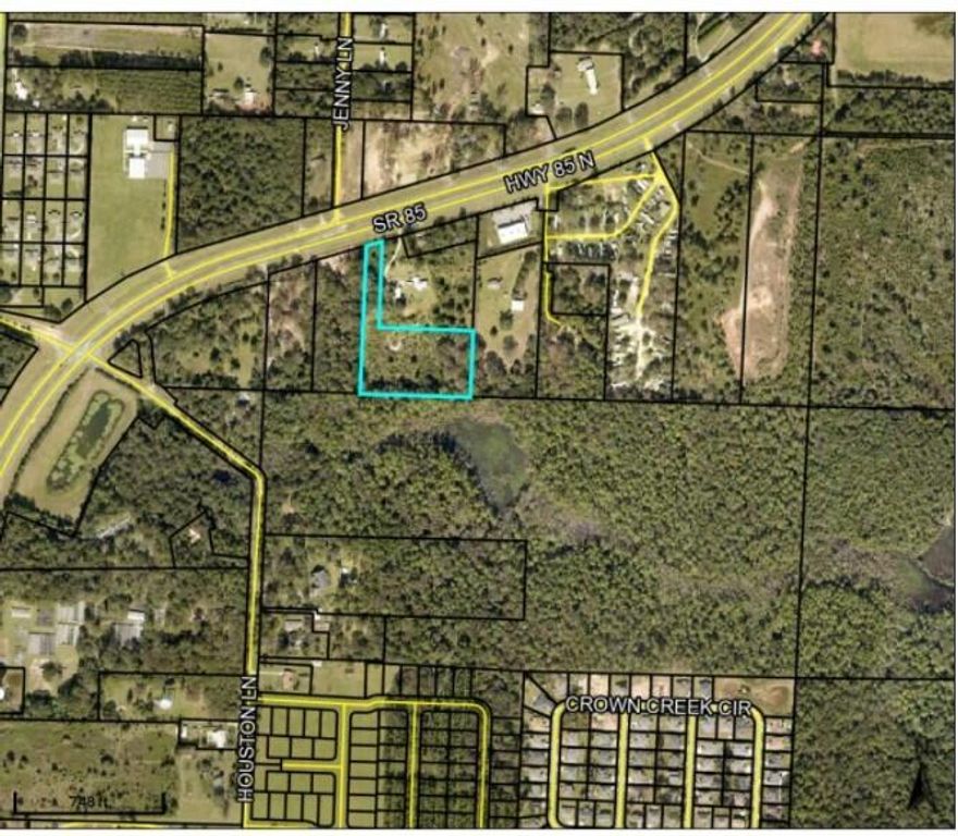 5.27 acres zoned Mixed Use.  No wetlands and flood zone is X-O. Survey is available but contains parcel 33-4n-23-0000-0006-0030 on it as both are owned and for sale by same owner/seller.