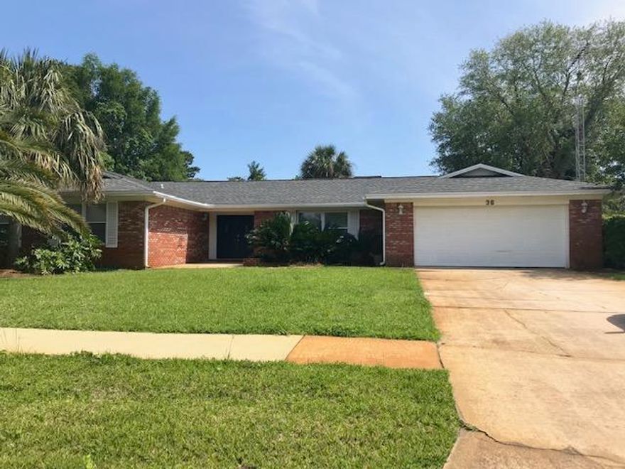 This home has 3 bedrooms and 2 bathrooms including one half bath. Walk in and enjoy the open floor plan including a large living room, formal dining room, and vast kitchen. The master bedroom has a great walk in closet and doors leading to the backyard. The master bathroom offers a walk in shower, whirlpool tub, double vanity and a mounted TV. Walking into the huge backyard you will love diving into the private in ground pool or sitting around the bonfire on the patio. This location offers great convenience to shopping, dining and the wonderful beaches. Pet negotiable to small pets with a $400 non-refundable pet fee per pet. Pool service is included.