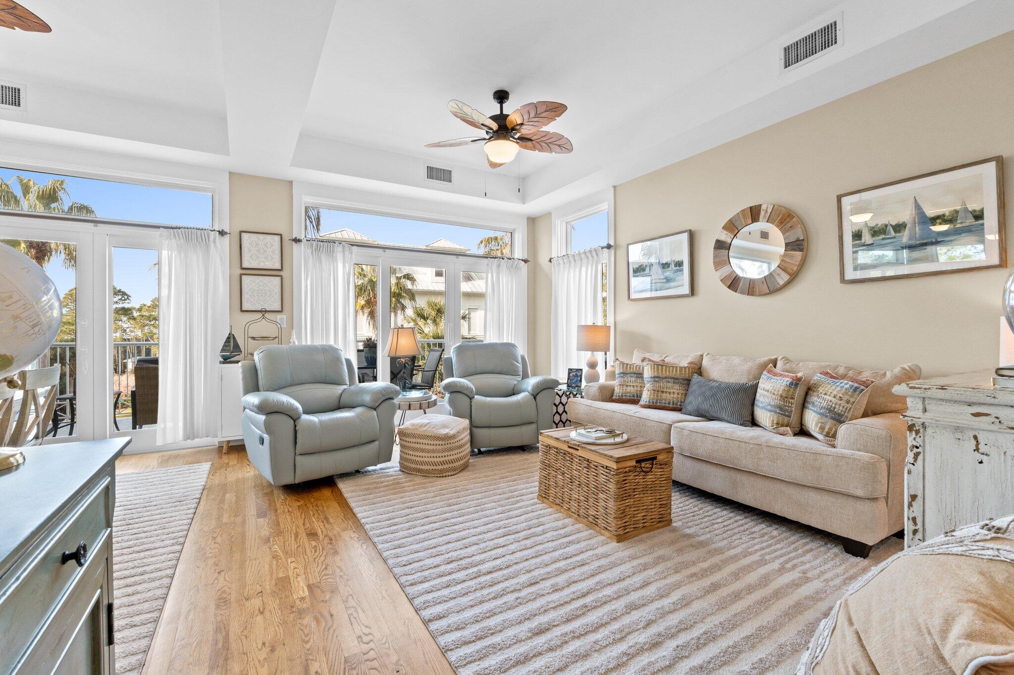Carillon Marketplace Condo - Coastal Living at Its Finest: on the cusp on Inlet Beach and 30A and still close to Panama City Beach! Discover a rare opportunity to own the largest 1-bedroom floor plan in Carillon Beach's exclusive marketplace! This stunning condo boasts 1,260 sq. ft. of airy, coastal-inspired newly painted living space designed to capture the tranquil beauty of Panama City Beach. Every corner of this home feels serene and inviting, offering the ideal mix of elegance and comfort.Coastal Charm and Modern Comfort are exhibited at every turn in this breathtaking space! Step into a spacious living area filled with natural light, where every detail reflects thoughtful design. The bedroom is a massive 275 SF with a bonus area with a sleeper sofa. The upstairs also has a sleeping nook that houses a queen mattress. You won't believe the storage until you see it. There are two closets in the bedroom with extra storage tucked behind. There's even a hidden storage spot under the bedroom sitting area!
From the large bedroom to the expansive balcony overlooking the picturesque fountain, this property invites relaxation and effortless entertaining. Imagine enjoying your morning coffee or dining under the stars while taking in the calming sights and sounds below.
This condo is in an unmatched location. Nestled above Carillon Market Street, this condo is steps away from vibrant boutiques, eclectic dining experiences, and a rejuvenating spa. The convenience of having everything you need just outside your door is what makes Carillon so special: Shipwrecked LTD, Paradise Fitness, Pilates, Salon Baliage, Lake Powell Pizza, Salty Bottle and Brew wine and coffee shop, and Our Little Beach Caf??. Imagine having everything just a few steps from your door! A new restaurant is under construction overlooking the Lake, so stay tuned on progress!
Beyond your condo is what makes Carillon so special for owners and guests. Owning a property in Carillon Beach means enjoying world-class amenities that offer something for everyone, including:
" 8 Gulf walkovers providing easy access to 3900 ft of sugar-white sands and emerald waters.
" 4 community pools, 2 of which are heated for year-round enjoyment.
" Tennis and basketball courts, to stay active while having fun.
" Charming playgrounds perfect for children.
" A serene chapel and versatile meeting spaces to gather, reflect, or celebrate life's moments.
24 hour security of the premises ensures that you and your loved ones are always safe in Carillon!
Whether you're strolling through the marketplace or soaking in a sunset by the water, Carillon Beach offers a lifestyle that blends comfort, recreation, and natural beauty.
It is time to make coastal living yours! This one-of-a-kind 1-bedroom condo is the perfect choice for homeowners, vacationers, or investors looking for a slice of paradise. Schedule your viewing today and discover the perfect blend of luxury and convenience in Carillon Marketplace!
Contact us now to make this dream condo your reality.