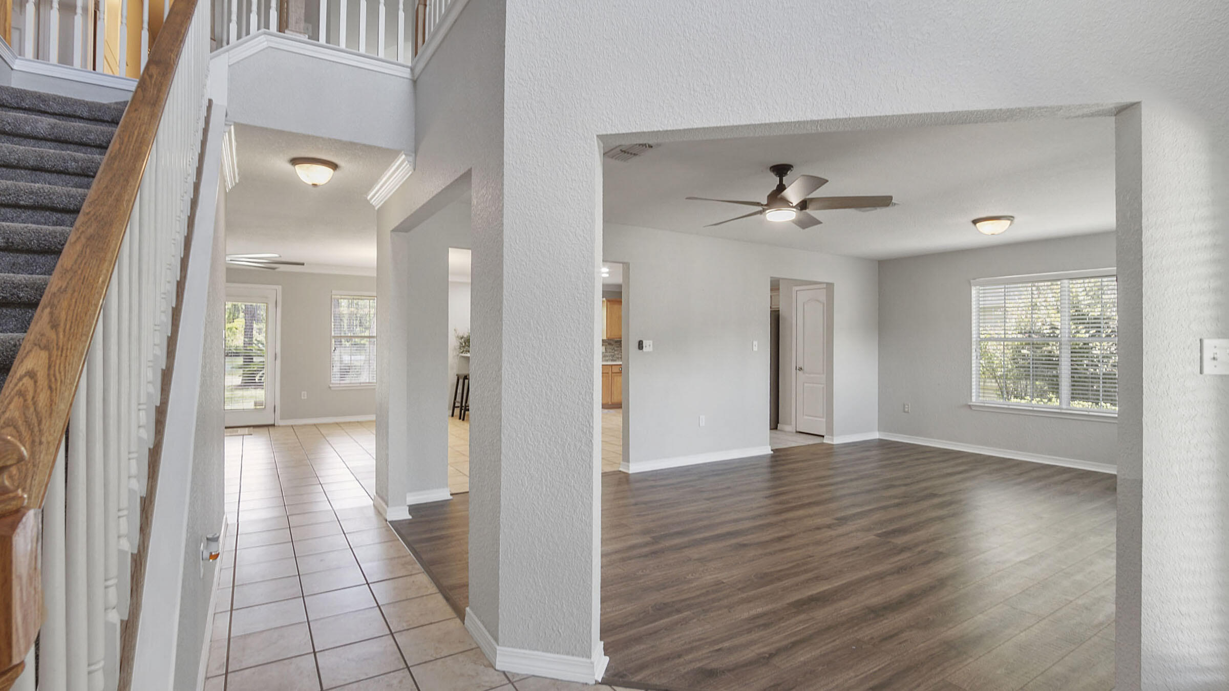 5/3 home on lake, community pool and a park. Master bedroom 2nd floor. Extra Large Kitchen with loads of cabinets. 2 car garage, oversize parking. Close to hospital, shopping, beaches.