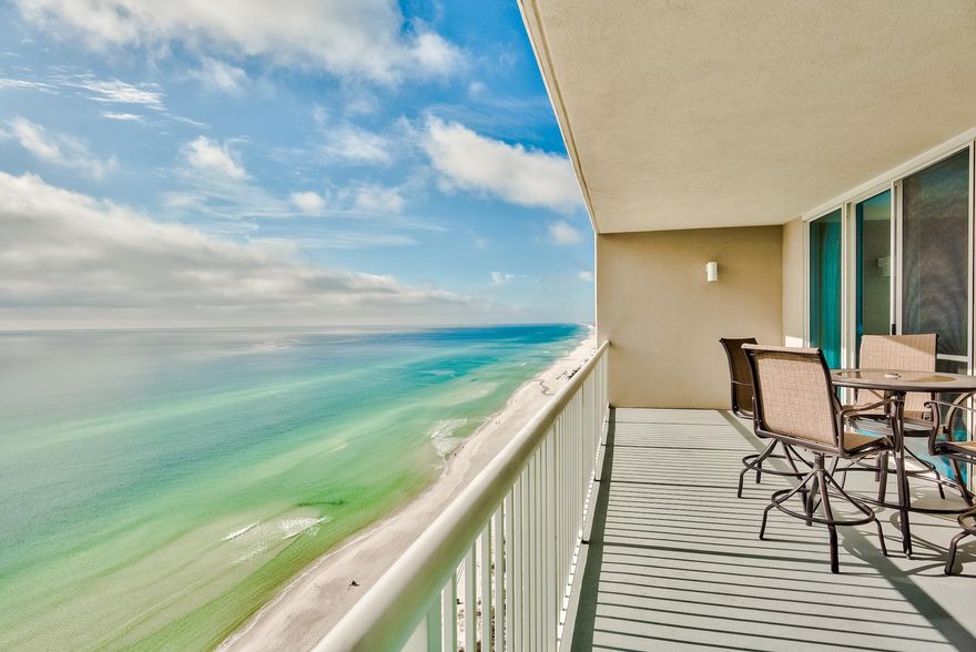 UNIT HAS NEVER BEEN RENTED -- OWNER USE ONLY! Incredible Gulf front opportunity at Palazzo, a premier luxury resort on the west end of Panama City Beach! This is a fully furnished 2BR Gulf front condo with a bonus room & Gulf front master bedroom! Floor to ceiling windows & doors offer incredible views of the Gulf & pristine beach below. The oversized balcony is great for relaxing while listening to the waves & enjoying breathtaking views of the sugar-white sand beach & emerald green waters of the Gulf. Tile floors extend throughout the common areas, bonus room & bathrooms. The charming kitchen is accented with recessed lighting, granite counters, added backsplash & stainless steel appliances. The open floor plan makes dining, entertaining & relaxing easy.