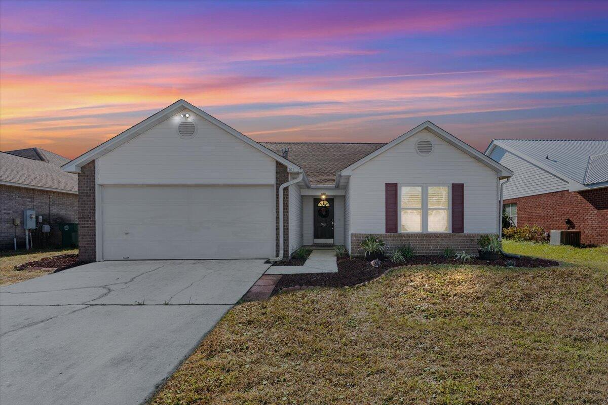 Discover Your New Home in Fort Walton Beach!This stunning 4-bedroom residence offers the perfect blend of comfort and modern living in a prime location near Hurlburt and Eglin Air Force Base. Meticulously maintained inside and out, this home will impress from the moment you pull into the driveway.Step inside to an inviting open floor plan featuring luxurious LVP and tile floors throughout - no carpet to be found! The spacious family room flows seamlessly into the elegant kitchen, complete with a convenient breakfast bar that's perfect for casual dining and entertaining.Thoughtful layout highlights include:Three bedrooms and a full bathroom in the front of the homeExpansive master suite located at the rear for ultimate privacyUpdated bathrooms with granite countertops Master bathroom featuring a luxurious walk-in tile shower 
Future-ready kitchen with gas stove piping for easy conversion and oversized chef-style single basin sink
Modern lighting fixtures and ceiling fans- most with remotes 
Laundry room with upper cabinets for extra storage
New windows for added efficiency and style

Outdoor living is equally impressive with:

Storage shed for all your storage needs
Updated roof that is 4 years young
Charming fire pit area ideal for relaxing evenings
Irrigation system to keep your landscape lush
Gas hookups in the backyard for outdoor cooking

Added peace of mind- Sellers are including a 2-year home warranty, ensuring your investment is protected. This home is conveniently situated near local shops and restaurants and offers the perfect location for comfortable living.
Don't miss this opportunity to make this Fort Walton Beach gem your new home!