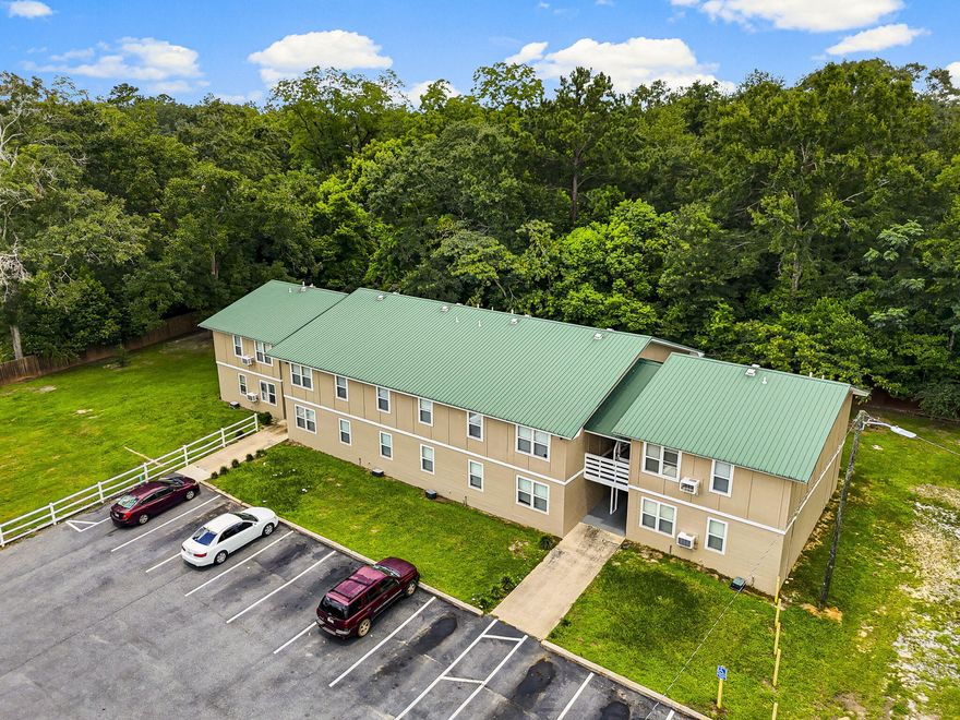Now offered at a significantly improved price, Deerwood Apartments presents a compelling value-add opportunity in Northwest Florida. Located at 872 Deerwood Lane in Chipley, this well-maintained 16-unit community sits on just over one acre and features a balanced unit mix of eight 1BR/1BA units (550 SF) and eight 2BR/1BA units (850 SF). The property has benefited from substantial capital improvements, including a new septic system, new driveway and parking lot, full exterior repaint, updated on-site laundry facility, and a 2019 roof. Eight units have been fully renovated with the remaining units refreshed, providing a largely turnkey asset with durable, investor-friendly upgrades. Conveniently positioned near I-10, shopping, dining, and medical services, the property also benefits from Chipley's continued revitalization and growth along Hwy 77. With strong rental demand, recent improvements already in place, and a strategic price reduction, Deerwood Apartments offers stability today with long-term upside for savvy investors.