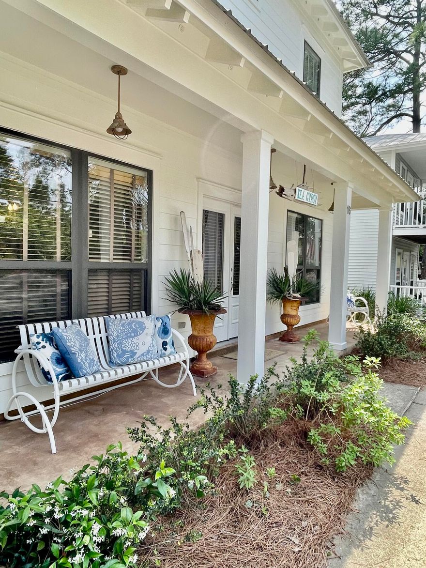 Nestled in the tranquil West End of 30A's highly sought-after Blue Mountain Beach area, this beautifully updated 4-BR 3-BA coastal retreat offers the perfect blend of charm, comfort, and convenience. With three beach access points just moments away and a variety of beloved local restaurants nearby, this home places you right in the heart of beachside living.Freshly painted in 2025, the home's exterior shines with curb appeal, while the updated kitchen showcases elegant quartz countertops, a sleek contemporary farm sink, stylish shiplap detailing, and open floating shelves--perfect for both everyday living and entertaining. The open-concept layout on the main level creates a welcoming flow, ideal for gatherings large or small.Step outside to a serene screened-in back patio, where you can relax and enjoy the salty ocean breeze in your private, fenced-in backyard for your furry friends. Inside, the main level includes a guest bedroom and full bathideal for visitors or multi-generational living.

Upstairs, two generously sized bedrooms share a full bathroom, while the spacious master suite offers a luxurious escape with a walk-in shower, deep soaking tub, and ample natural light.

Best of all, this property comes with no HOA, making it a rare and desirable find in this area. All large furnishings convey (some personal decor does not convey), offering a turnkey opportunity to move right in or start generating rental income immediately. All information is deemed accurate but please do your own due diligence. 

Vintage Coastal Cottage Decor blends nostalgic charm with beachy, laid-back vibes. It evokes:
    "    Vintage: Timeless, nostalgic elements  maybe distressed furniture, antiques, or retro finds.
    "    Coastal: Light, airy, and beach-inspired  think whites, soft blues, driftwood, and nautical accents.
    "    Cottage: Cozy and inviting  with warm textures, soft fabrics, and a lived-in feel.
