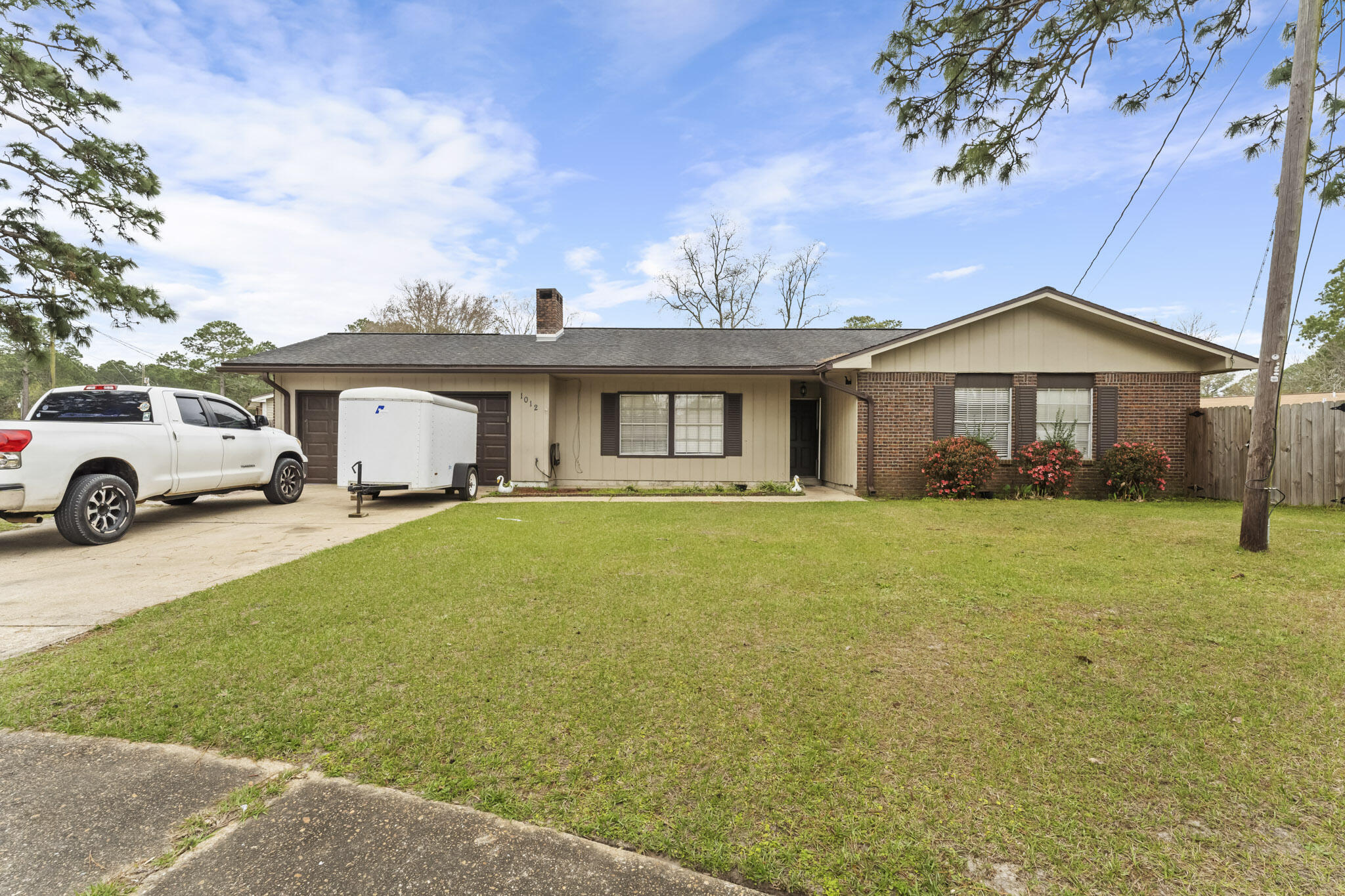 Must see this beautiful completely remodeled home in Fort Walton Beach! Conveniently located with easy access to Hurlburt Field, Eglin and shopping, this well kept home has undergone new paint, kitchen and bathroom makeovers, newer roof and new floors. Kitchen boasts stainless steel appliances, and a beautiful island. Schedule your appointment today!