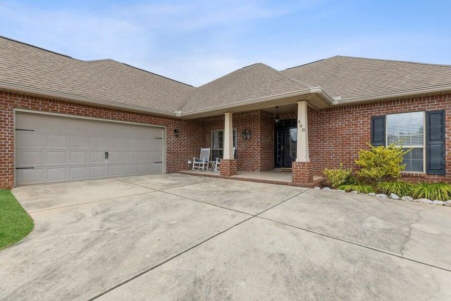 Big spacious high ceiling rooms and a beautifully maintained home! Located conveniently in the South of Crestview for quick access to I-10, HWY 85. Eglin AFB and Duke Field as well as 7th Special forces! Many updates such as desirable  Carrara marble counter tops in kitchen! High vaulted ceilings and crown molding in many areas! Newer tile flooring in the kitchen and front patio. You will be amazed at the large fully fenced back yard with lot size of .28 Acres!  This home features a large master bedroom, (room for sitting as well), trayed ceiling with a walk in closet and spacious bathroom! Large living room, kitchen and even has a bonus room dining area that can be used as an office or play room. Don't miss out on this great home! Make your appointment to view today!