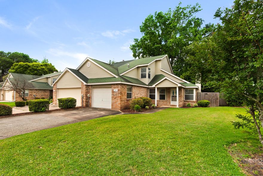 This FULLY FURNISHED well-maintained townhome is located conveniently at the end of the cul-de-sac. NEVER MOW AGAIN - HOA provides all landscaping front & back! Perfectly situated between Hurlburt and Eglin Air Force Bases! Featuring 3 Large bedrooms 2 Baths, spacious living area, a great space for entertaining, with vaulted ceilings and cozy fireplace. The primary bedroom is located on the first floor, with 2 additional guest rooms upstairs. The privacy fence provides a safe and secure area for kids or pets to enjoy. Indulge in gardening, grilling, or simply enjoy the outdoors. Convinently located within minutes of the beach, shopping, dining, and schools. UPDATES INCLUDE: Refrigerator(2022) Dishwasher (2021) Roof (2015) HVAC & Hot Water Heater (2020)