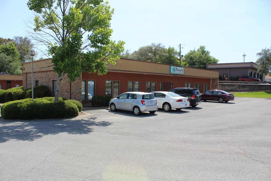 Office space has 10 offices, large reception, break area, 4 restrooms, closet.