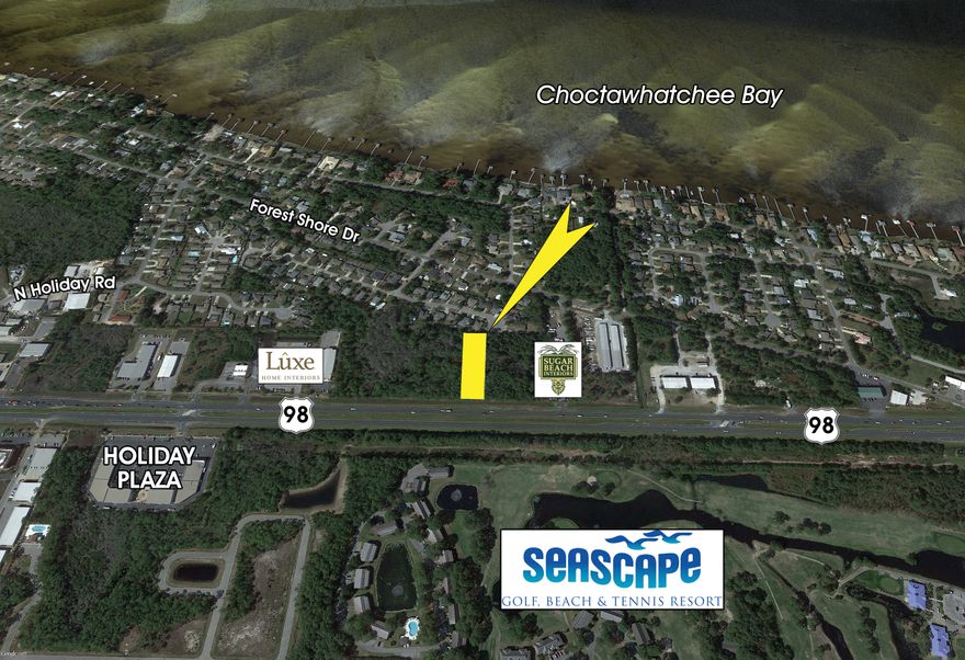 A commercial parcel priced to sell rapidly, yielding approximately 100' of highly visible frontage on Highway 98, centrally located between Destin Commons and Sandestin! Buyer must verify all information and specifications.