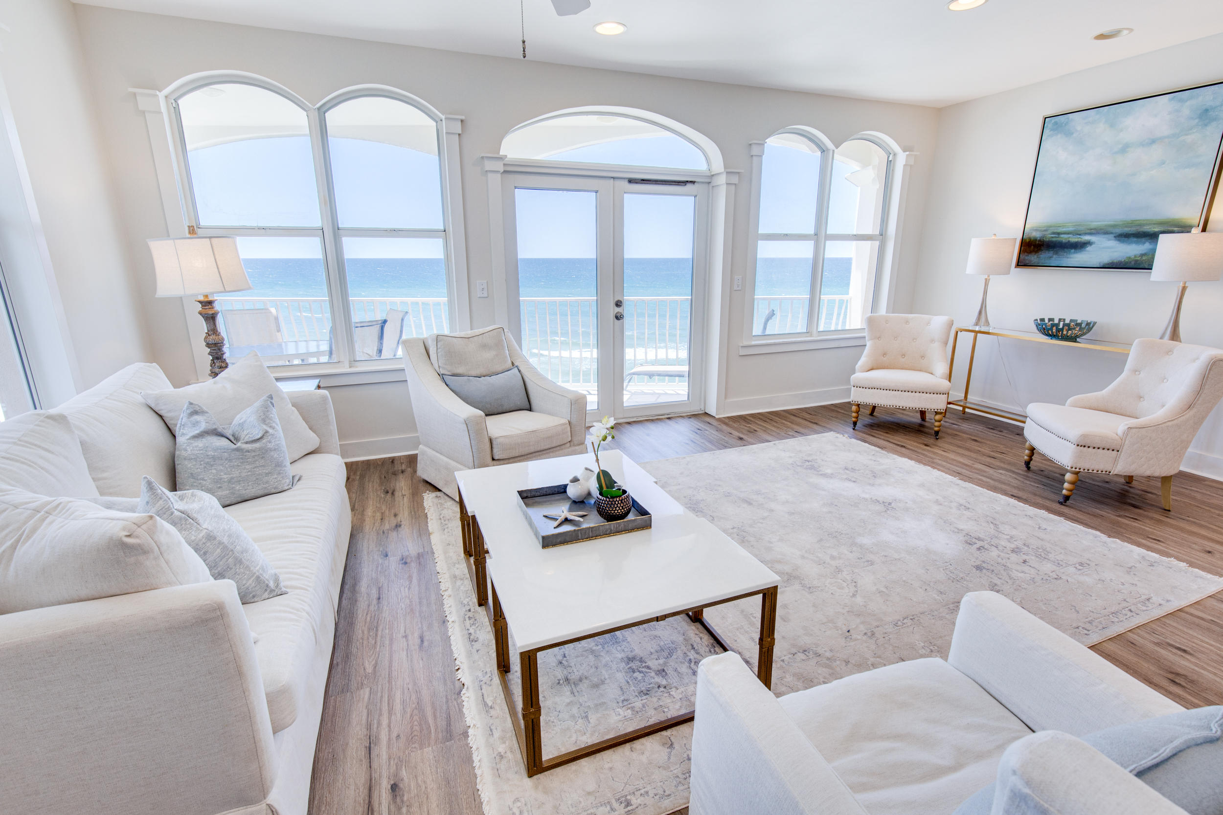 This GULF FRONT condo features 3 bedrooms AND a bunk area. Enjoy gorgeous views from this 3rd floor unit which has just been updated. Remodel includes new flooring (Mar 2020), new countertops throughout (2019), new appliances in the kitchen (2019) and new furnishings in living room/dining room (2019).Condo amenities include pool, private beach access, and gated entry with parking.