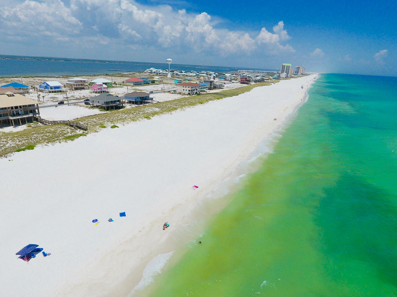 GULF FRONT. Beautiful 2 bedroom, 2 bath condo with Panoramic views of the Gulf. Completely updated and tastefully decorated, this condo features Solid wood kitchen cabinets, granite countertops, stainless steel appliances with smooth top stove, tile backsplash with glass inlaid, breakfast bar, 12'' tile floors throughout, updated bathrooms, custom back out curtains, flat screen TV, washer/dryer and sleeping space for 6.Navarre Beach is one of last places in Florida with the old Florida feel. Miles of crowd free beaches, bike and walking trails, one of the longest fishing piers, Gulf Islands Seashore to the west and county owned Beach Park give you the small beach town feel.Buyer to verify all information important to buyer.