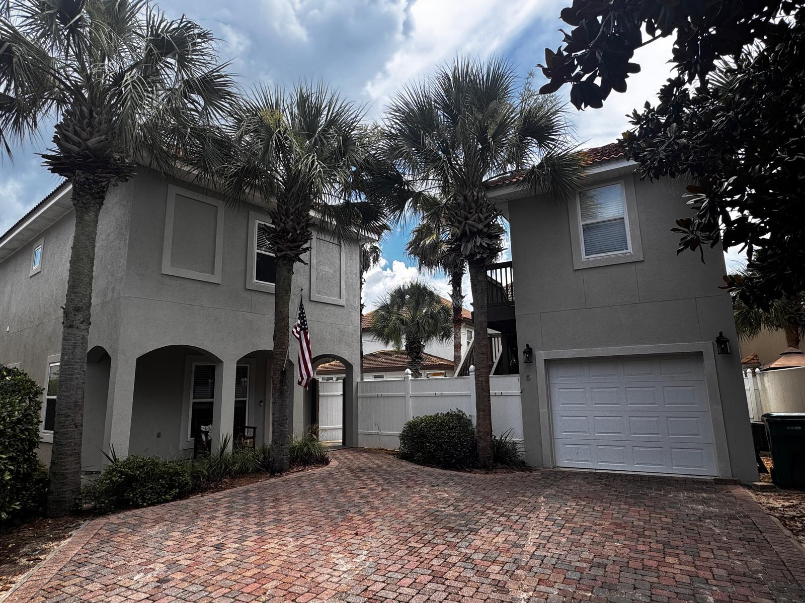 For Rent | Beautiful Home with Private Pool in Calusa BayWelcome to this exceptional rental home in the desirable gated community of Calusa Bay, located just one mile east of Destin Commons. Enjoy a quick and easy commute to the area's white-sand beaches, military bases, top-rated restaurants, shopping, and entertainment--making this the ideal location for both convenience and lifestyle.This two-story home features three bedrooms and two and a half bathrooms. A convenient half bath is located just off the kitchen on the main level. Upstairs, you'll find all three bedrooms along with the full bathrooms and laundry room. The spacious primary suite includes an en suite bathroom with dual vanities and a tiled, walk-in shower. Two nicely sized guest bedrooms share a full jack-and-jill bathroom, perfect for added comfort and privacy. The upstairs laundry room provides ease and functionality for everyday living.
The kitchen is equipped with new stainless steel appliances, including a refrigerator, and is complemented by rich wood cabinetry, granite countertops, a new kitchen faucet, and custom lighting over the island and dining area. The open-concept living space offers a warm and inviting atmosphere with a gas fireplace, flat-screen TV niche, and charming brick accents that tie the space together beautifully. Hardwood flooring runs throughout the main living areas and all bedrooms, while travertine tile adds a touch of elegance to the bathrooms.
Step outside into your private backyard oasis. The in-ground pool (surrounded by a brick-paved courtyard) and pergola are perfect for relaxing or entertaining. Pool care is included in the rent, making it even easier to enjoy your outdoor space without the hassle.
Calusa Bay is a well-maintained, gated community featuring a community pool, serene lakes, and a deeded walking and biking path that connects to the adjacent golf course community of Regatta Bay.
Pets may be considered on a case-by-case basis with prior owner approval and a non-refundable pet fee. Please note this is a smoke-free and vape-free property.
This beautifully appointed home offers both style and comfort in an unbeatable location. Contact us today to schedule a private showing.