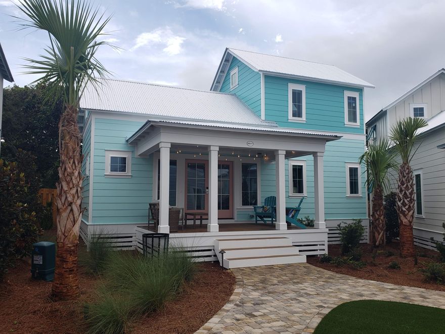 Be among the first to discover this thoughtfully curated and efficiently designed home in a charming ''surf village'' at Margaritaville Beach Cottage Resort in Panama City Beach. The Surf's Up plan lets you connect and gather on your side porch or step inside to explore 760 sf of heated/cooled space perfectly designed to fit your every need. These charming tiny homes feature a bedroom with a king bed and bath on the first floor and a sleeping loft with built-in full over full bunk beds on the 2nd level.