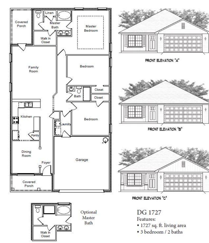 UNDER CONSTRUCTION, Est Completion EARLY Fall 2025. Welcome to HIDDEN PINES by Adams Homes. Located just 30 minutes to Navarre Beach, with close proximity to schools, shopping and much more. This home is 3-sided brick with Hardi design front, 2 car automatic garage, sprinklers with timer, and a sodded yard with a landscaping package. Some upgrades that are being added to this home include granite/quartz countertops in kitchen and bathrooms, Puretec LVP flooring everywhere with carpet only in bedrooms, craftsman style elevation, and garden tub in the master bathroom.