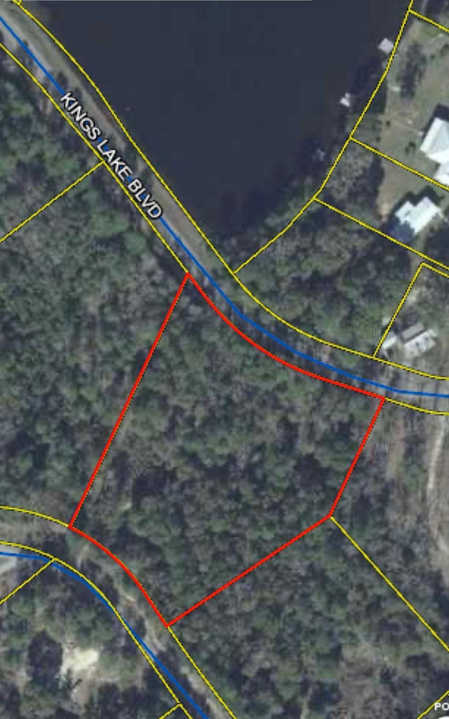 BEAUTIFUL 2.66 ACRES LOCATED PARTIALLY ACROSS THE ROAD TO KINGS LAKE.