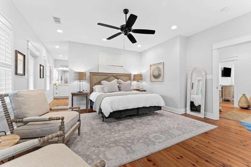 Now actively rented with strong demand, this beautifully furnished 30A retreat is ready for immediate use! From the 6-seater ICON golf cart and YOLO Bikes, to the appliances and flatware in the remodeled kitchen. Effortless beach living is ready for you. Features include custom finishes, spacious screened porches, and high-end amenities including an elevator and whole house generator, gated access, two community pools, and just minutes from Seaside, WaterColor, Old Seagrove and the sugar sands and emerald waters of the Gulf, it's the ideal location for a personal beach escape or for adding a property to your portfolio. Perfectly positioned to enjoy the best of 30A, this home is just moments from top dining, boutique shopping, beach access points, lively festivals, nightlife, and local farmers markets  offering convenience and lifestyle in equal measure. 

Inside 51 Bramble, the main level features an open and inviting layout with a seamless flow between the kitchen, dining, and living areas. The chef's kitchen showcases ceiling-height cabinetry, new quartz countertops, a stylish tile backsplash, and a generous walk-in pantry. A versatile office with custom built-in bunk beds adds extra functionality and charm.

Upstairs, the expansive primary suite is a private escape, complete with a spa-like bathroom, two walk-in closets, and a screened-in porch nestled among the treetops. Two guest bedrooms, each with their own en-suite bath, provide comfortable accommodations for family and friends. Storage is abundant, including a full laundry room with storage cabinets, a temperature controlled storage room off the back of the house along with a pantry, two walk-in primary suite closets, and a hallway linen closet.

Want more information on the beach access details around Hammocks? Reach out to your favorite local agent and request a link to the beach access maps that our local tourism department provides on their Visit South Walton website.