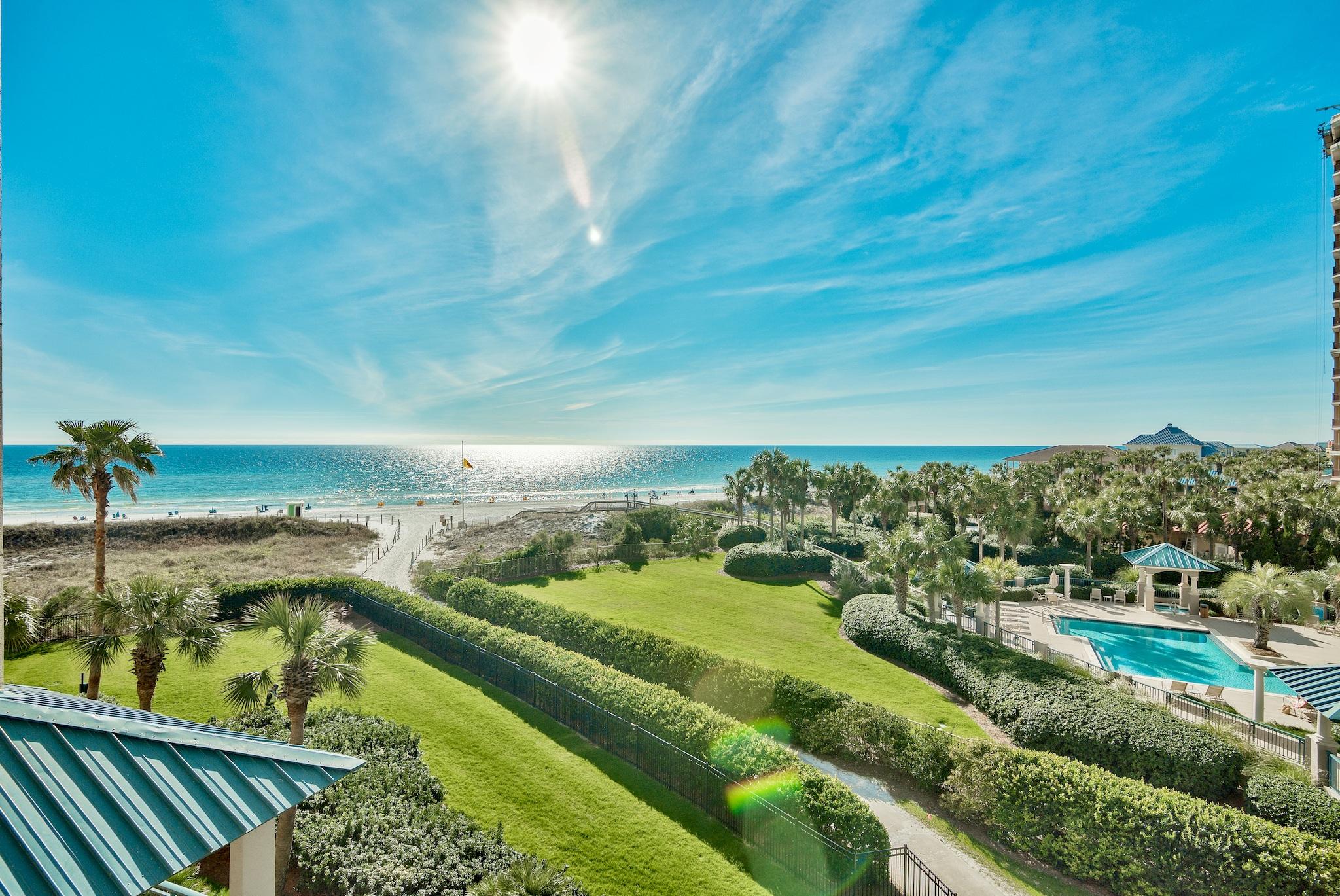 Beautiful Beachfront condo located on the 4th floor within Sandestin Resort! You will be amazed at the views from the spacious living, dining & kitchen area leading to your private balcony. Redesigned to a soft, modern coastal style with soothing colors, a ship lap accent wall plus a sophisticated kitchen and wine bar area. This condo is the perfect layout for entertaining guests or family gatherings. The master suite offers a private retreat with a large walk in closet and spa like bathroom. The two additional bedrooms,each with their own bathroom, are set away from the master.Southwinds II is one of the most exclusive addresses within the Sandestin Golf and Beach Resort. A rental restricted building with covered parking, gated entry, & beach service on their deeded