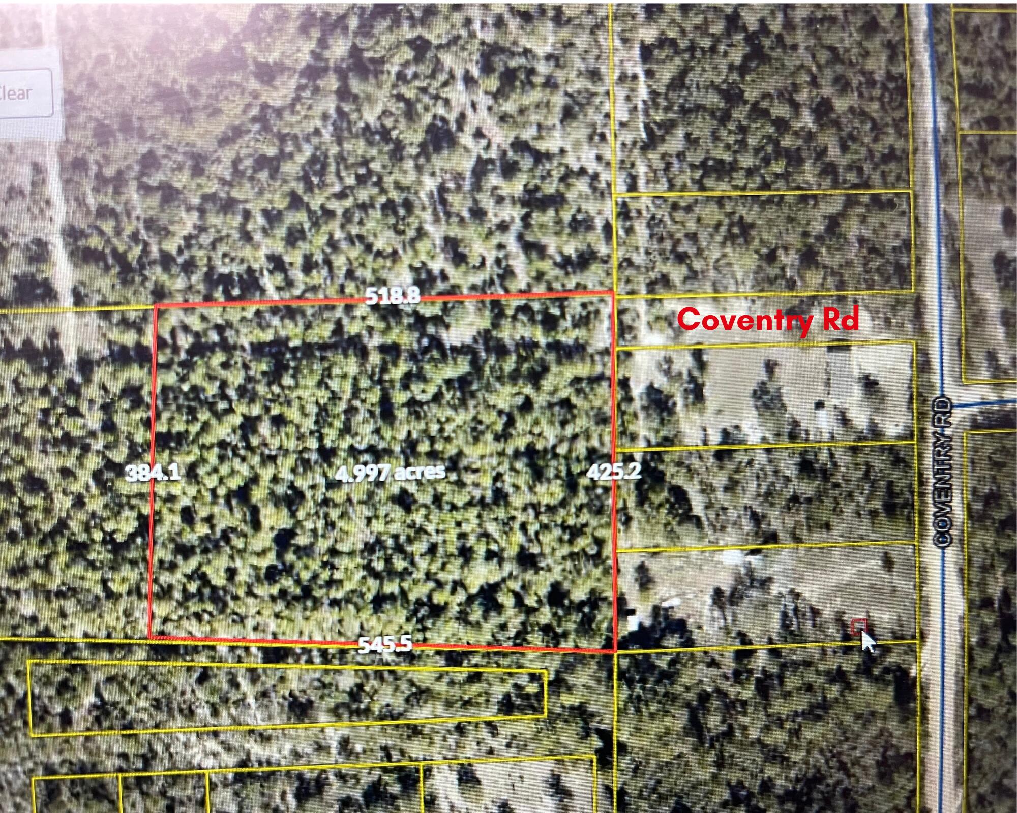 Fantastic opportunity to build your dream home on this beautiful 5+/-acre parcel in a peaceful rural setting. This level and affordable homesite offers a mix of planted pines and abundant wildlife--perfect for nature lovers, hobby farmers, or those looking to start a homestead. Enjoy privacy and direct access from Coventry Road. Bring your animals and your vision! Schedule your showing today!